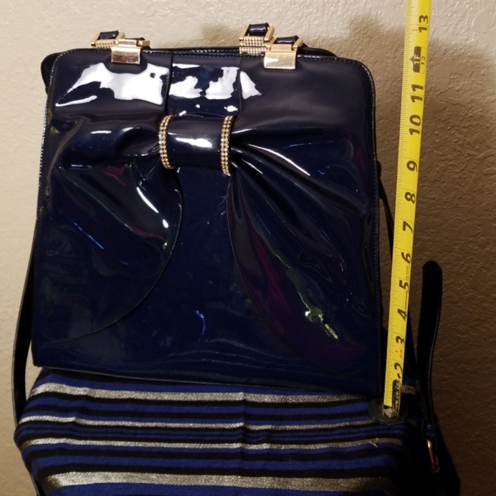 Navy Blue Patent Leather